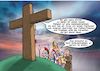 Cartoon: Ostern (small) by Chris Berger tagged religion,gott,tod,aberglaube,selbstverantwortung,angst,priester,prediger,pfarrer