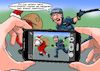 Cartoon: Police Brutality (small) by Chris Berger tagged polizei,weihnachtsmann,brutalität,gesichtserkennung,bodycam,handy,smartphone,weihnachten,xmas