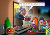 Cartoon: Politiker zu Halloween (small) by Chris Berger tagged politiker,halloween,verkleidung,clowns,kinder,süsses,saures,politik
