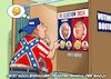 Cartoon: Präsidentenwahl USA (small) by Joshua Aaron tagged usa biden trump wahl 2024 emoji dummheit degeneration übergewicht waffen