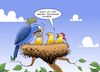 Cartoon: Wenn Mama kotzt (small) by Chris Berger tagged vogel,kotze,fütterung,erbrochenes,heraufgewürgt,psychotherapie,psychiater,kinder,trauma