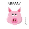 Cartoon: Vegan? (small) by Kike Estrada tagged vegan