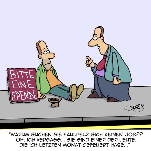 Cartoon: Faulpelz!! (medium) by Karsten Schley tagged jobs,arbeitgeber,arbeitnehmer,arbeitslosigkeit,armut,wirtschaft,business,einkommen,geld,jobs,arbeitgeber,arbeitnehmer,arbeitslosigkeit,armut,wirtschaft,business,einkommen,geld