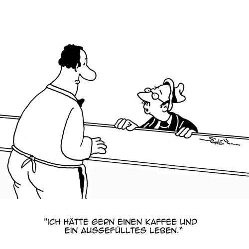 Cartoon: Ich hätte gern... (medium) by Karsten Schley tagged leben,kneipen,bars,restaurants,kaffee,gastronomie,leben,kneipen,bars,restaurants,kaffee,gastronomie