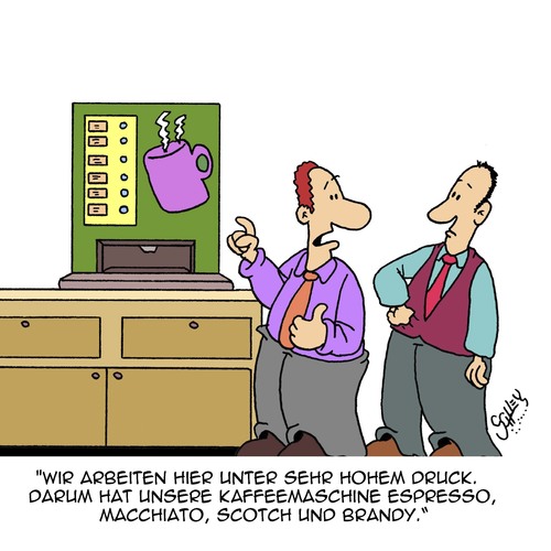 Cartoon: Unter Druck! (medium) by Karsten Schley tagged arbeit,business,jobs,arbeitnehmer,arbeitgeber,wirtschaft,arbeitsdruck,leistungsdruck,kaffee,alkohol,büro,arbeit,business,jobs,arbeitnehmer,arbeitgeber,wirtschaft,arbeitsdruck,leistungsdruck,kaffee,alkohol,büro