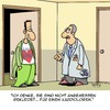 Cartoon: Angemessen?? (small) by Karsten Schley tagged ärzte,gesundheit,berufe,krankenhäuser,mode,männer,liebe,kardiologen
