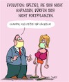 Cartoon: Ein Kavalier! (small) by Karsten Schley tagged männer,frauen,sex,fortpflanzung,evolution,begierde,schwindel,masken,beziehungen,gesellschaft