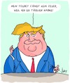 Cartoon: Feuer!! (small) by Karsten Schley tagged trump,usa,kalifornien,waldbrände,waldpflege,bildung,twitter,politik,verwirrung,gesellschaft,populismus,fake,news,medien