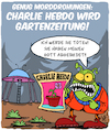 Cartoon: Garten (small) by Karsten Schley tagged satire,religion,fanatismus,faschismus,verbrechen,mord,natur,attentate,aliens,gesellschaft,medien