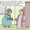 Cartoon: Passt schon! (small) by Karsten Schley tagged familien,traditionen,kleidung,mode,schuhe,mütter,söhne,großmütter,religion,priester