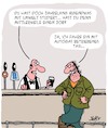 Cartoon: Studieren lohnt sich! (small) by Karsten Schley tagged studium,umwelt,universitäten,bars,pubs,jobs,einkommen,taxifahrer,geld,soziales,bildung,gesellschaft