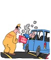 Cartoon: Super Service! (small) by Karsten Schley tagged autos,technik,verkehr,pannen,pannendienst,hilfe,sport,transport,adac,gesellschaft