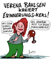 Cartoon: Verena Bahlsen kreiert Keks (small) by Karsten Schley tagged bahlsen,zwangsarbeiter,krieg,nationalsozialismus,kriegsgewinnler,geschichte,kekse,unternehmen,deutschland