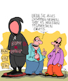 Cartoon: Vermummung (small) by Karsten Schley tagged demontrationen,vermummung,kapitalismus,mode,shopping,marketing,business,wirtschaft,geld,glaubwürdigkeit,linke,politik,gesellschaft,deutschland