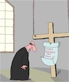 Cartoon: Where is Jesus?? (small) by Karsten Schley tagged work,jesus,church,religion,christianity,jobs