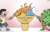 Cartoon: Tokyo Olympics and COVID-19 (small) by cartoonistzach tagged tokyo,olympic,games,covid,coronavirus,sports