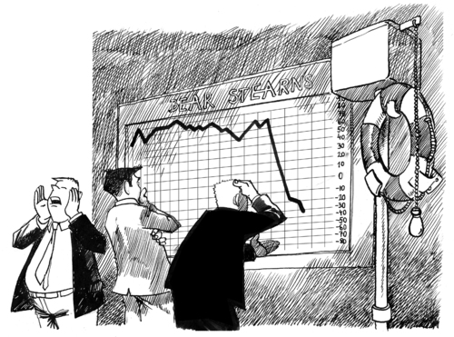 Cartoon: crisis (medium) by Nenad Vitas tagged banking