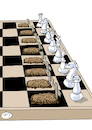 Cartoon: chess (small) by zule tagged chess,pawns,cemetery,victims