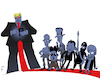 Cartoon: Red Line (small) by NEM0 tagged trump,putin,assad,kim,jong,un,xi,hassan,rohani,us,usa,russia,syria,north,korea,china,isis,iran,nuclear,missile,test,icbm,nemo,nem0,military,war