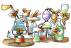 Cartoon: Alkoholherstellung (small) by HSB-Cartoon tagged alkohol,sekt,schnaps,chemie,schnapsbrennerei,brenenrei,flasche,labor,chemiker,wein,airbrush