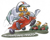 Cartoon: bobbycar racer (small) by HSB-Cartoon tagged play,kids,dad,father,bobbycar,race,racer,sport,speed,kinder,airbrush