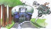 Cartoon: country lane (small) by HSB-Cartoon tagged strasse,trecker,traktor,mofa,roller,weg,landwirtschaft,gülle,agrar,cartoon,caricature,karikatur,airbrush