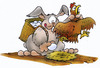 Cartoon: eastern (small) by HSB-Cartoon tagged eastern,rabbit,pet,egg,animal,chicken