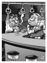 Cartoon: contramedidas (small) by Wadalupe tagged coctel,bar,barman,camarero,copas,barra,pubs,cheers,salud