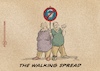 Cartoon: The walking spread (small) by Guido Kuehn tagged corona,covid,querdenken