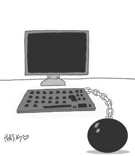 Cartoon: new hardware (medium) by yasar kemal turan tagged new,hardware
