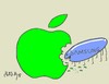 Cartoon: apple-samsung case (small) by yasar kemal turan tagged apple,samsung,case
