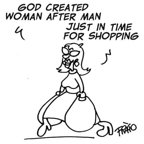 Cartoon: god created woman (medium) by fragocomics tagged woman,women,woman,women
