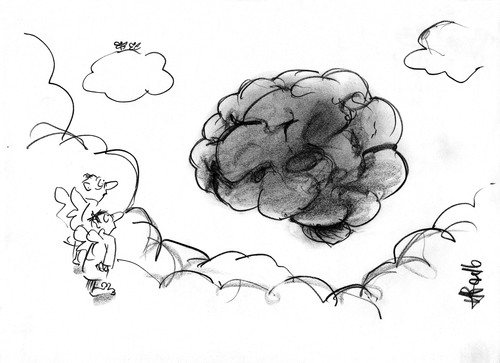 Cartoon: The Cloud (medium) by helmutk tagged visions