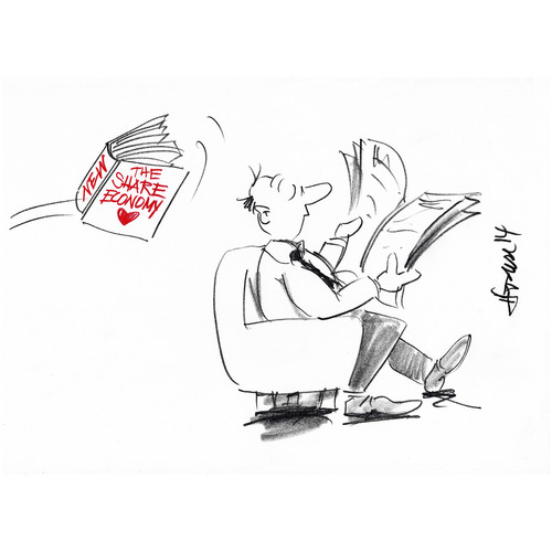 Cartoon: The Share Economy (medium) by helmutk tagged business,politics,economy