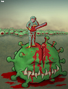 Cartoon: Second wave (small) by Tjeerd Royaards tagged corona,coronavirus,virus,pandemic,second,wave
