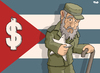 Cartoon: The end of communism on Cuba? (small) by Tjeerd Royaards tagged cuba,castro,fidel,raul,havana,communism,economy,capitalism,money,free,enterprise