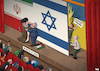 Cartoon: World stage (small) by Tjeerd Royaards tagged zelensky,netanyahu,israel,ukraine,iran,putin,khamenei,russia