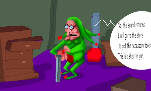 Cartoon: MR FROGGY WITH IN HALLUCINATION (medium) by sal tagged cartoon,storyboard,fair,tall,froggy,mr,hallucination,with,in