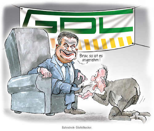 Cartoon: Bahnstreik (medium) by Ritter-Cartoons tagged bahnstreik
