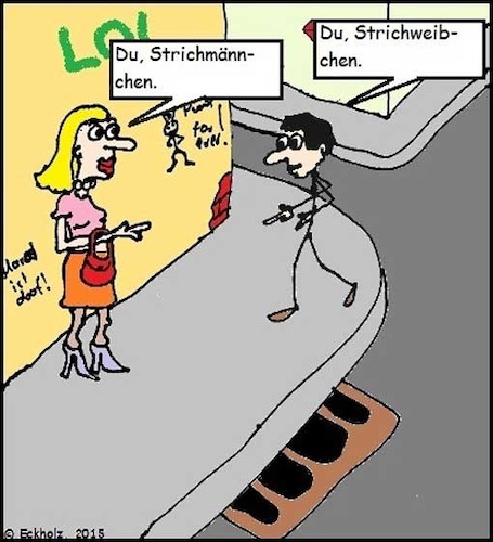 Cartoon: Strichmännchen... (medium) by Sven1978 tagged strichmännchen,strichweibchen,prostituierte,liebe,mann,frau,geschlechter,erotik