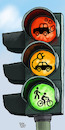 Cartoon: Ampel (small) by Karl Berger tagged mobilität,auto,fahrrad,elektroauto,ampel,verkehr,energie,energiwende