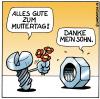 Cartoon: Muttertag (small) by Rovey tagged mutter,tag,muttertag,schraube,blumen