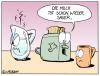 Cartoon: Saure MIlch (small) by Rovey tagged milch,sauer,küche,haushalt,toaster,tasse