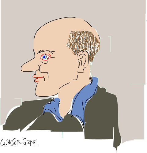 Cartoon: Alain de Botton (medium) by gungor tagged uk
