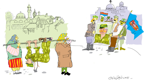 Cartoon: conflict (medium) by gungor tagged war