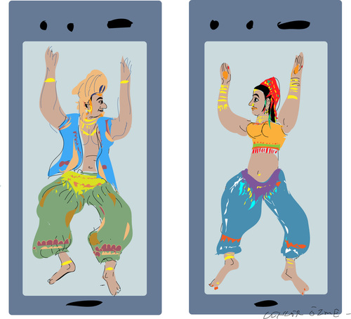 Cartoon: Dating apps (medium) by gungor tagged india
