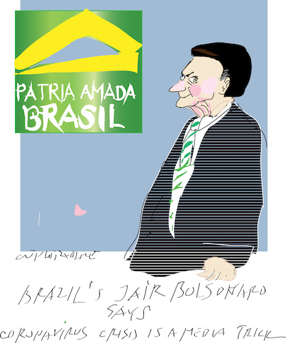 Cartoon: Jair Bolsanaro (medium) by gungor tagged brazil,brazil