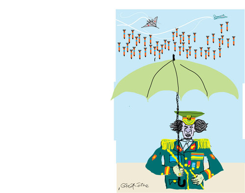 Cartoon: singing in the rain (medium) by gungor tagged gaddafi