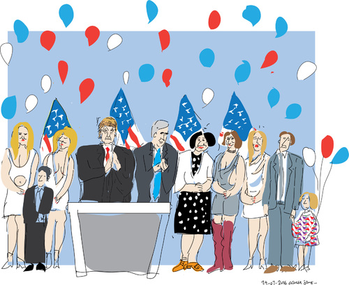 Cartoon: Trump Family (medium) by gungor tagged usa