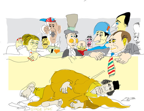 Cartoon: verletz (medium) by gungor tagged gaddafi
